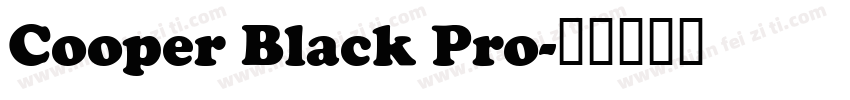 Cooper Black Pro字体转换